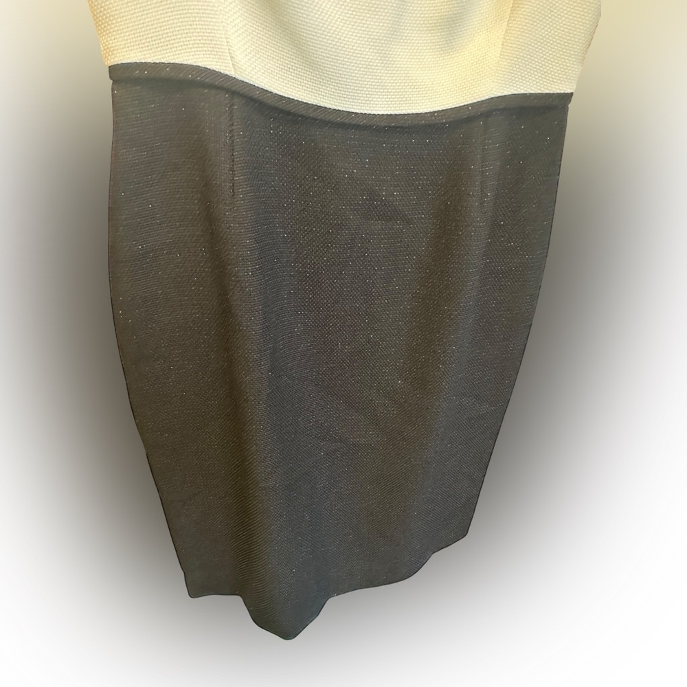 Tahari Arthur S. Levine Chic Black studs and White Sleeveless Mini Dress size 8 - Picture 10 of 14